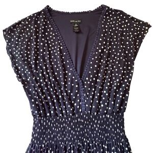FREE SHIPPING - Kate and Lily Navy and White Polka Dot Dress